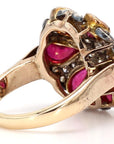 7.22 Carat Ruby and 1 Carat Diamond 18K Gold Ring, Size 7.75