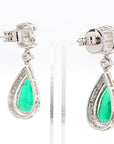 9 Carat Zambian Emerald and 1.01 Carat Diamond Ring in 18K Gold - 2 Pieces