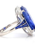 Blue Sapphire Diamond Ring