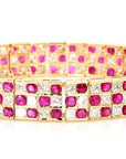 9.27 Natural Burmese Rubies and 9.11 Diamond Bracelet