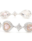 GIA Certifies Natural Fancy Pink Color Diamond Bracelet