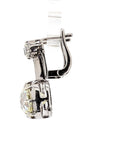 Platinum Earrings with 8.53ct Old Mine-Cut Diamonds VS2 Clarity