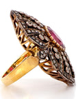 5.6 Carat Ruby and 1.90 Diamond Ring