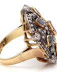 2.57 Carat Blue Sapphire and Diamond Gold Ring, Size 7.75