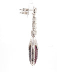 16 Carat Natural Ruby, Sapphir and 4.42 Carat Diamond Two Sided 18K Earrings