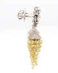 11.65 Carat Briolette Diamonds 18K Gold Earrings