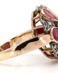 7.22 Carat Ruby and 1 Carat Diamond 18K Gold Ring, Size 7.75