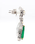 9 Carat Zambian Emerald and 1.01 Carat Diamond Ring in 18K Gold - 2 Pieces