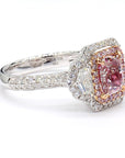 GIA Certified 2.67 Carat Fancy Pink Brown Diamond Ring in 18K Gold