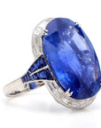 Blue Sapphire Diamond Ring