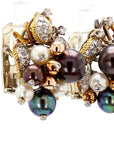 Multicolored Pearl Austrian Art Deco Pearl Earing