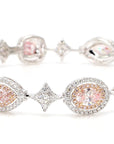 GIA Certifies Natural Fancy Pink Color Diamond Bracelet