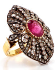 5.6 Carat Ruby and 1.90 Diamond Ring