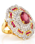 Ruby and Diamond 18K Gold Ring