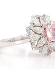 GIA Certified 1.03 Carat Light Pink Diamond 18K Gold Ring, Size 6.5