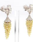 11.65 Carat Briolette Diamonds 18K Gold Earrings