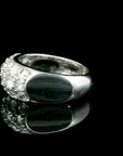7.29 Carat Rose Cut Cluster Ring 18K Gold, Size 6.5