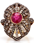 5.6 Carat Ruby and 1.90 Diamond Ring