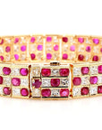 9.27 Natural Burmese Rubies and 9.11 Diamond Bracelet