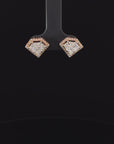 Diamond Shaped 18K Gold Earring