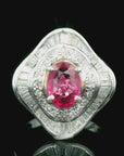 1.20 Carat Ruby and 1.00 Carat Diamond Ring, Size 7