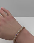 6.72 Carat Rose Cut Diamond 18K Gold Bracelet - The Serena Gold