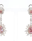 5.7 Carat Fancy Pinkish Brown Diamond Earrings in 18K Gold - 2 Pieces