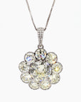 6.03 Carat Center Diamand & 10 Carat Old Euro Diamond Pendant in 18K Gold