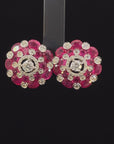6.27 Carat Ruby and Diamond Earrings