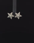 Rose Cut Star Diamond Stud Earring 18K Gold