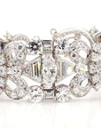5.5 Carat Blue Sapphire and 1.5 Carat Diamond Art Deco Platinum Bracelet
