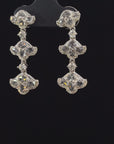 1.6 Carat Rose Cut Tulip 18K Gold Drops Earring - 2 Pieces