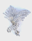 8.10 Carat Diamond and 18K Gold Flower Pin