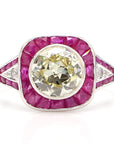 1.8 Carat Diamond French Art Deco Ring, Size 6.5