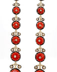 1.91 Carat Diamond and Coral 14K Gold Drop Earrings - 2 Pieces