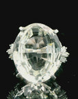 Certified Natural 11.38 Carat Ceylon Yellow Sapphire Platinum Ring, Size 6.5