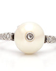 Pearl Platinum Ring
