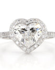 GIA Certified 1.63 Carat Heart Shaped Diamond 18K Gold Ring, Size 5.5