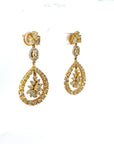 Fancy Yellow Diamonds Earrings in 18K Yellow Gold