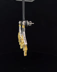 Avize Earrings - 6.81 Carat Yellow Diamond 18K White Gold