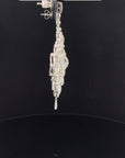 3.58 Carat Rose Cut 1.58 Carat Round Diamond Drop Earrings 18K Gold