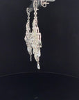 3.58 Carat Rose Cut 1.58 Carat Round Diamond Drop Earrings 18K Gold