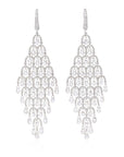 12.67 Carat Diamond Briolette Drop Earring 18K Gold