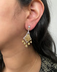 Avize Earrings - 6.81 Carat Yellow Diamond 18K White Gold