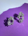 5.00 Carat Diamond Climber Earring 2.00 Carat Centers