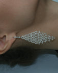 12.67 Carat Diamond Briolette Drop Earring 18K Gold