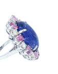 38.35 Carat Tanzanite and Pink Sapphire Cocktail Ring