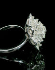 The "Lily Ring" - Round Brilliant Cut Diamonds & Rose Cut Diamonds