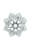 The "Lily Ring" - Round Brilliant Cut Diamonds & Rose Cut Diamonds
