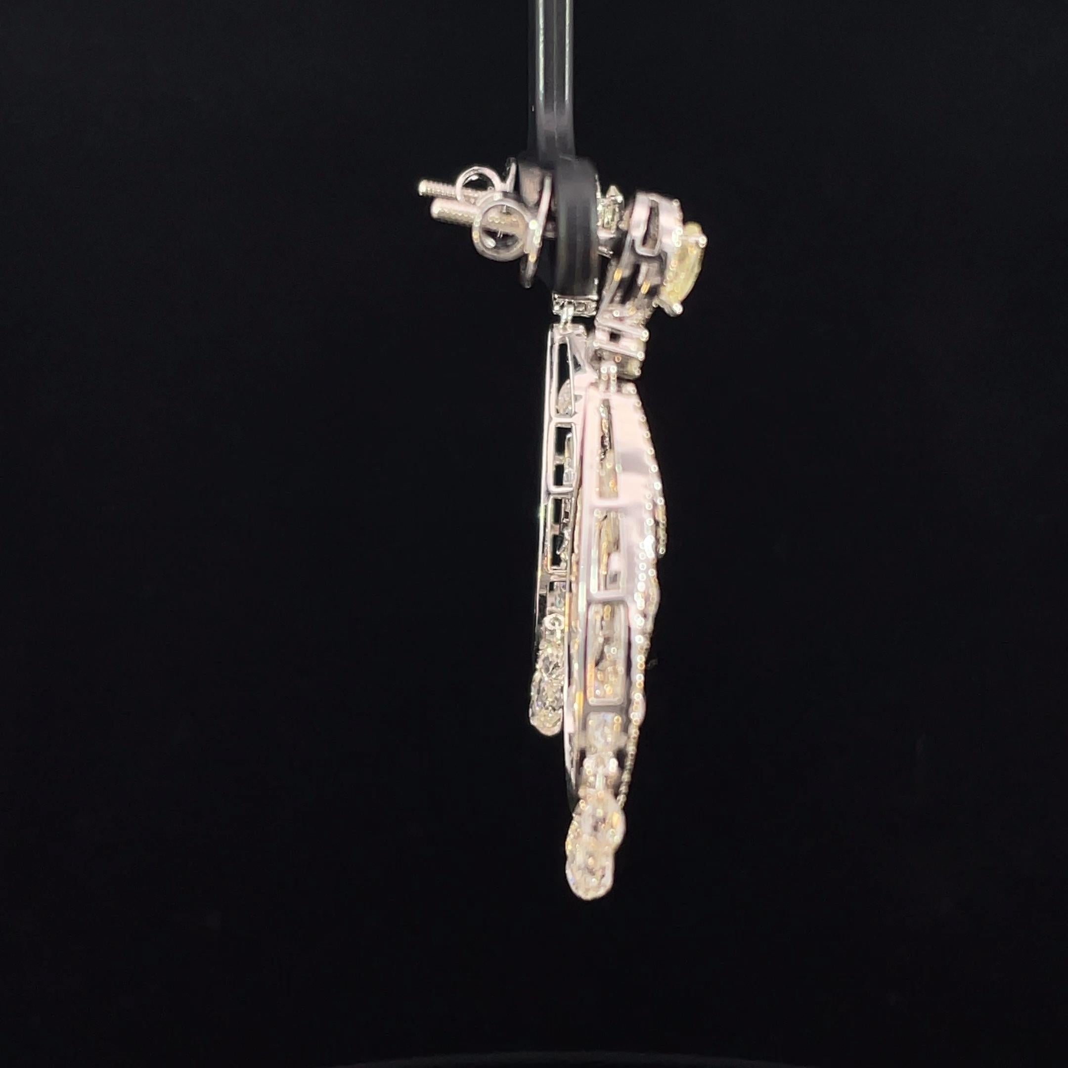 Briolette Drop Diamond Earrings